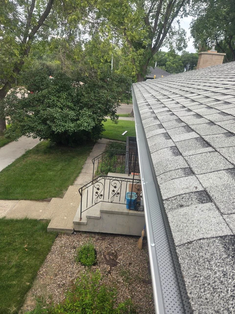 Leaf filter fitted to an existing residential gutter